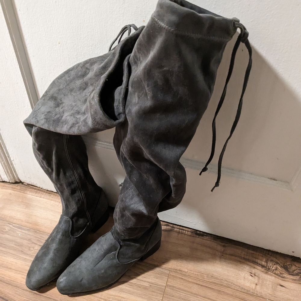 Tall over the knee leather Swamp Boots Sz 7.5